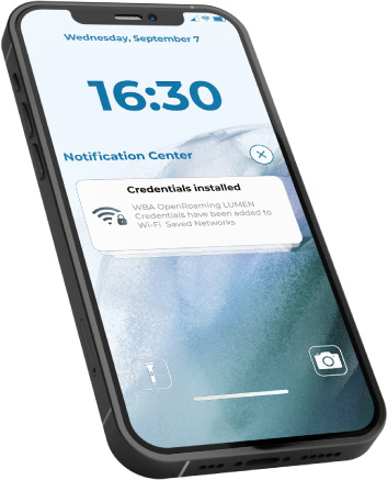 Fatto, Il tuo dispositivo è pronto per l’accesso globale Wi-Fi tramite OpenRoaming