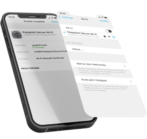 Scarica ed installa il certificato Passpoint™